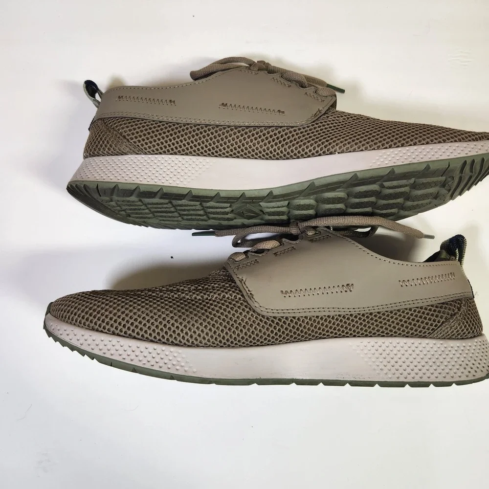 Mens Sperry  7 Seas  Sport  Cupsoles‎ Fishing Tan And Green Water Shoes Summer